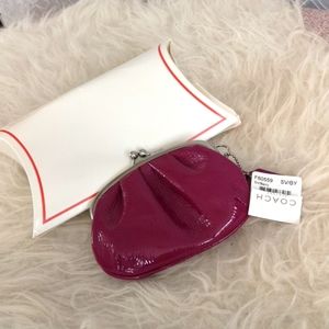 Berry coloured coin purse